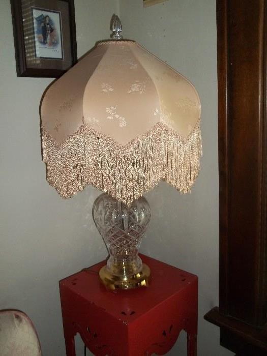 Waterford Lamp with Silk Shade