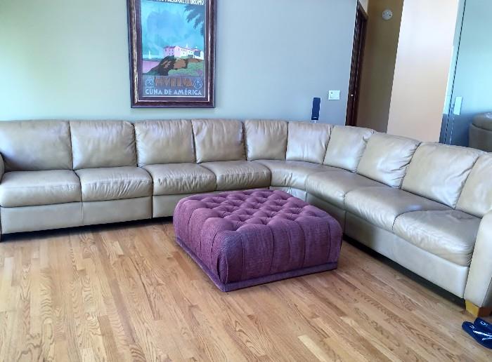 Large sectional couch - mustard