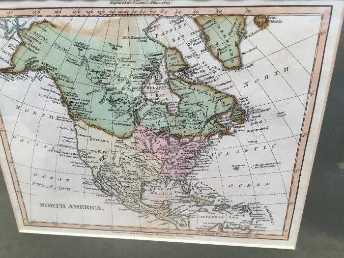 Map of North America from Adam's Atlas dated 1803