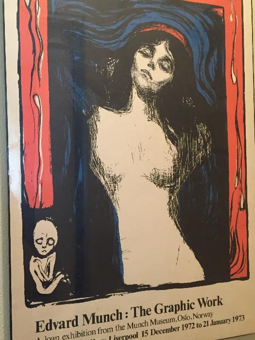 Edvard Munch Vintage Poster 1972