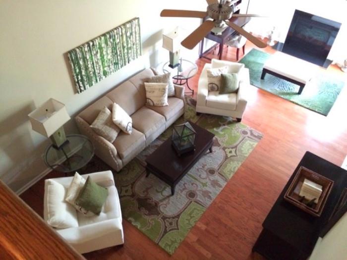 Broyhill sofa, Broyhill armchairs, Broyhill cocktail table