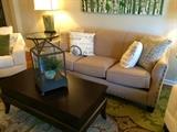 Broyhill Allison sofa with nail head trim