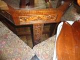 carved glass top table
