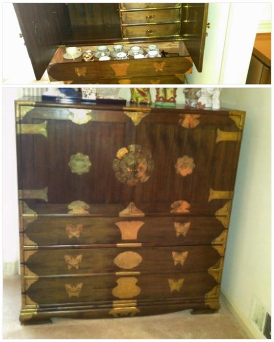Gorgeous  Authentic Oriental cabinet/chest. Very SOLID...super heavy