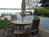 Teak patio set