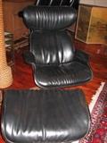 PLYCRAFT leather recliner and ottoman