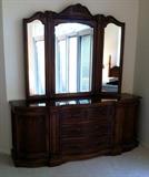 triple dresser and mirror