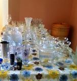 Fostoria Colony glassware, barware