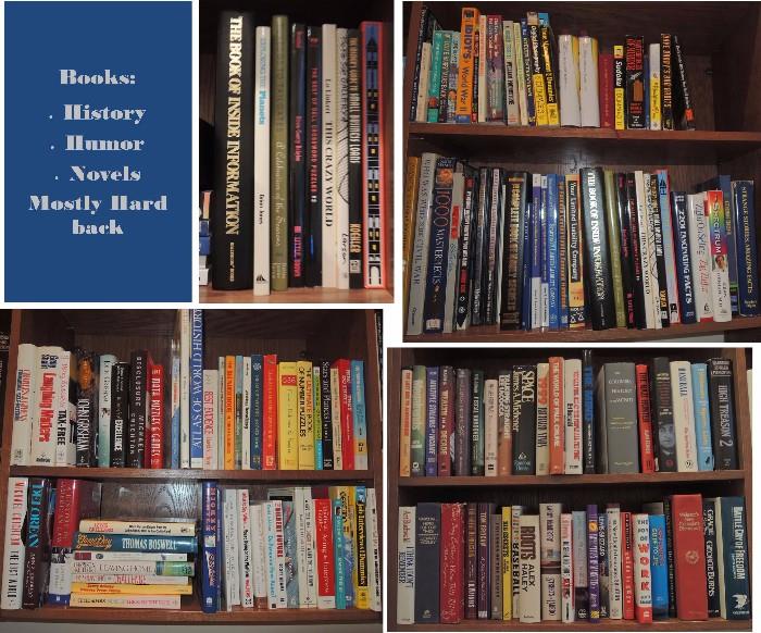 Books: history, humor, novels, business