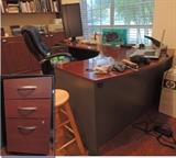 Bush Business Furniture Corner Desk with pedestal storage