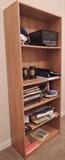 tall bookcase.  office supplies