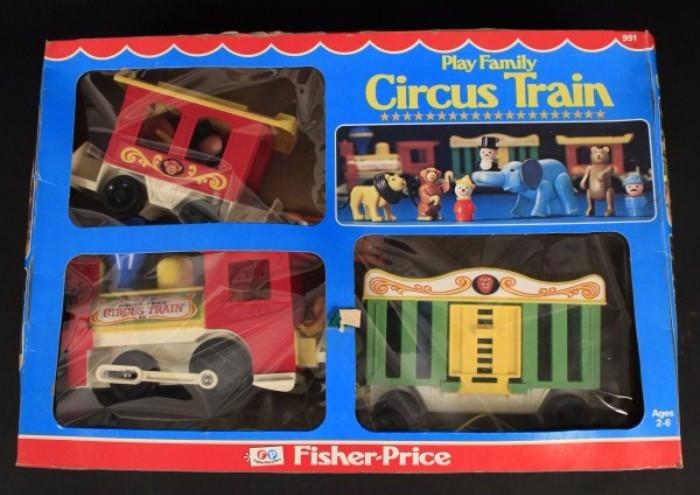 Vintage Fisher Price Play Family Circus Train, Toy, Collectibles