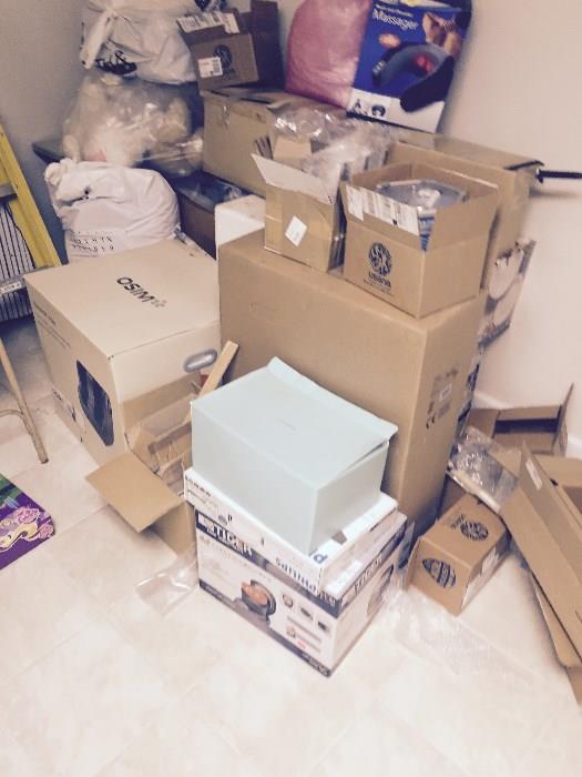 boxes and boxes of unopened merchandises...many surprises!