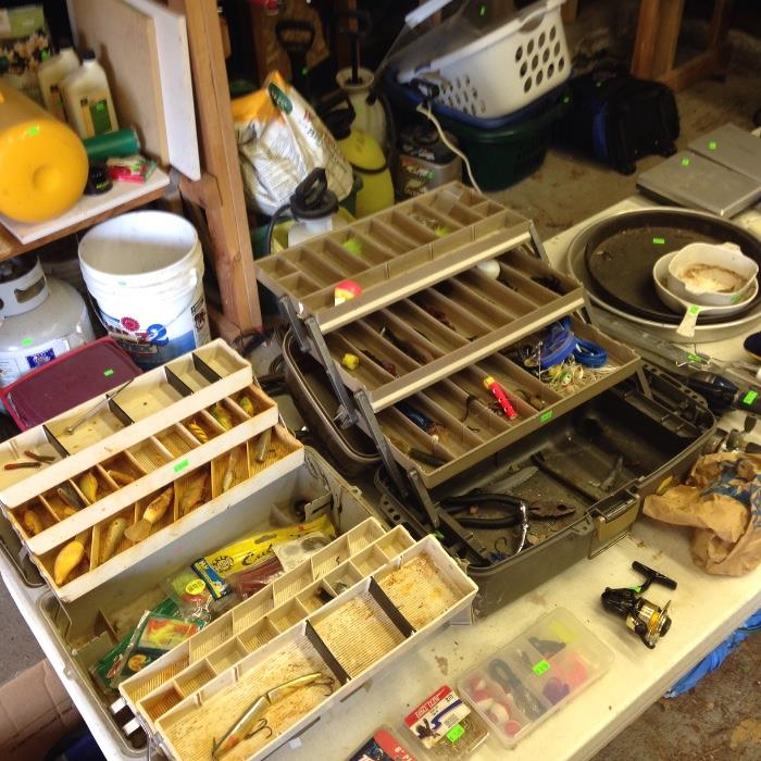 Fishing tackle and boxes