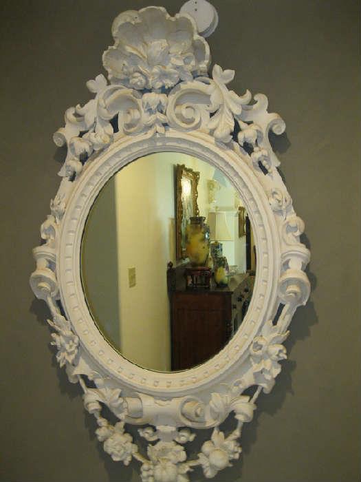 Large White Italian Mirror