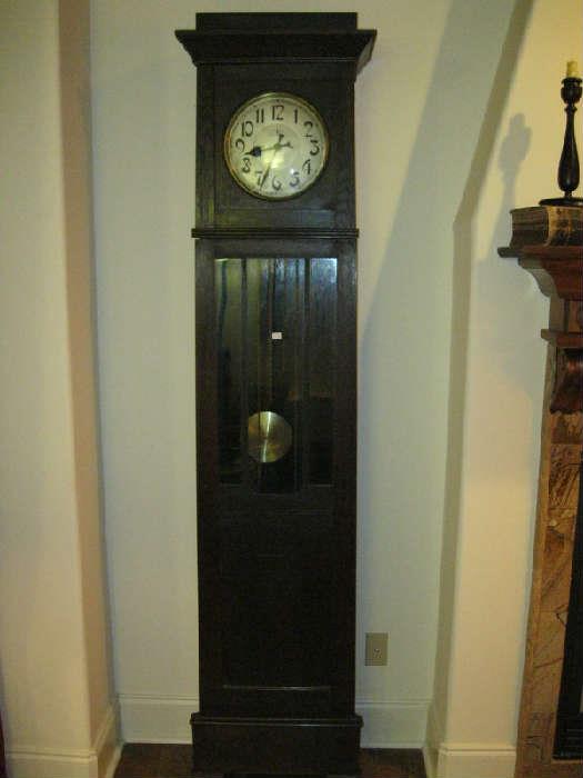 Gustav Becker Tall Case Mission Oak Clock