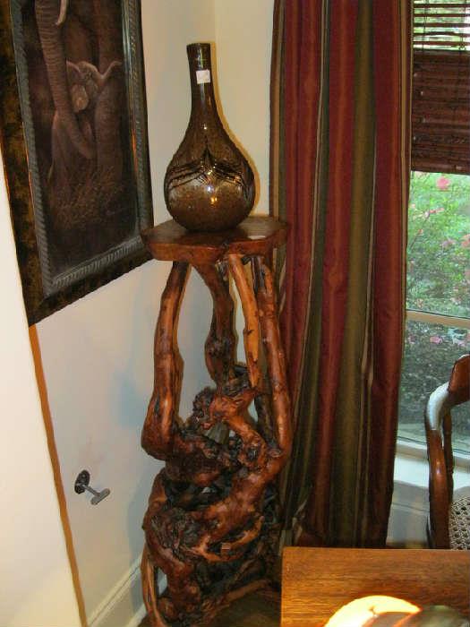 Root Pedestal, Murano Vase