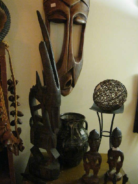 Signed African Wood Carving