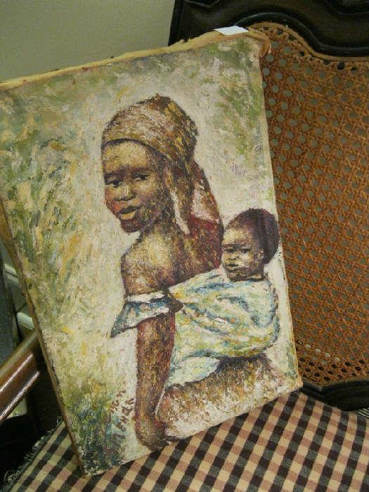 African Oil Painting on Canvass 