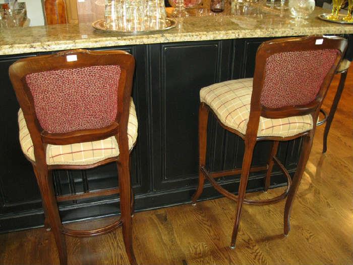4 Country French Bar Stools