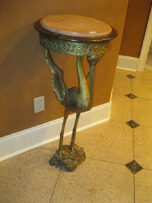 Bronze and Marble Top Pedestal