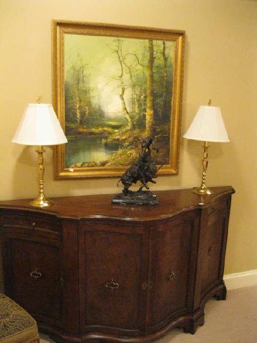 Beautiful Console, Remington, Oil Painting