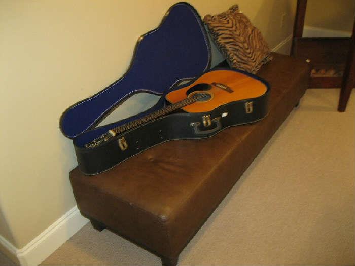 Guitar, Modern Leather Bench Seat