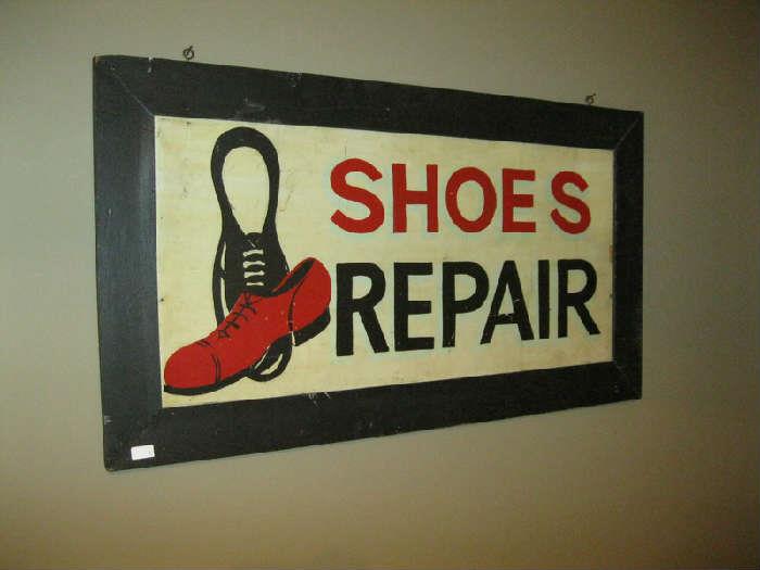 Vintage Shoe Repair Sign