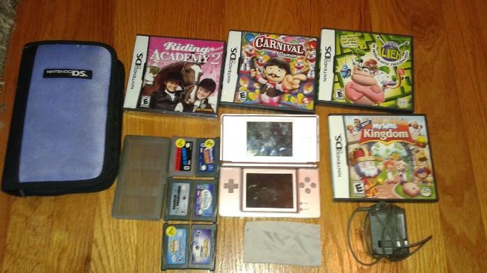 Pink Nintendo DS Light and Games 