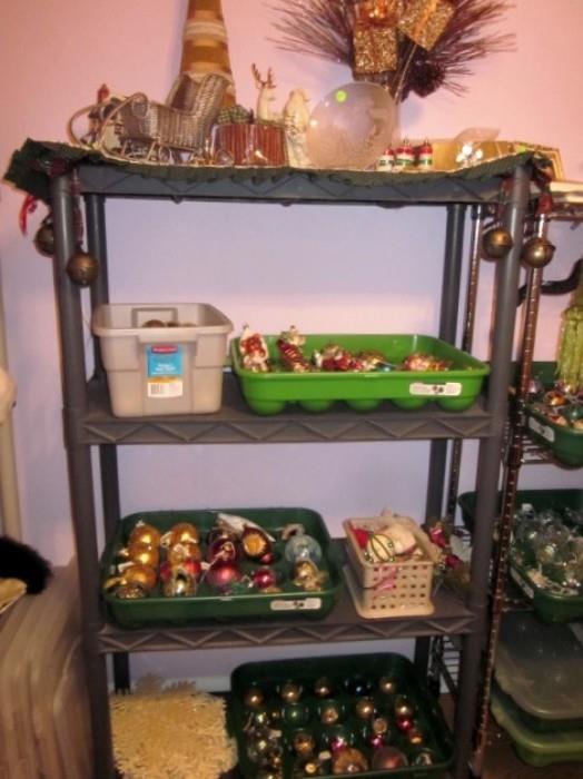Various decorations, glass ornaments, vintage ornaments