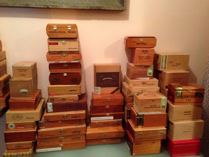 Incredible Wood Cigar Box Collection