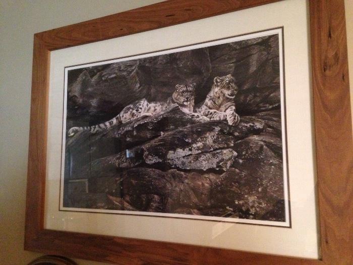 Snow Leopard by Alan M. Hunt Signed and Numbered