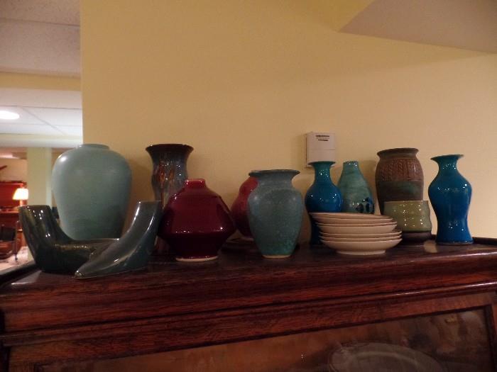 Lots of art pottery