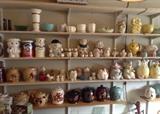 Cookie jars galore!  McCoy, Shawnee, Red Wing, American Bisque & more