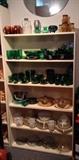 Anchor Hocking forest green glass, more Fire King too