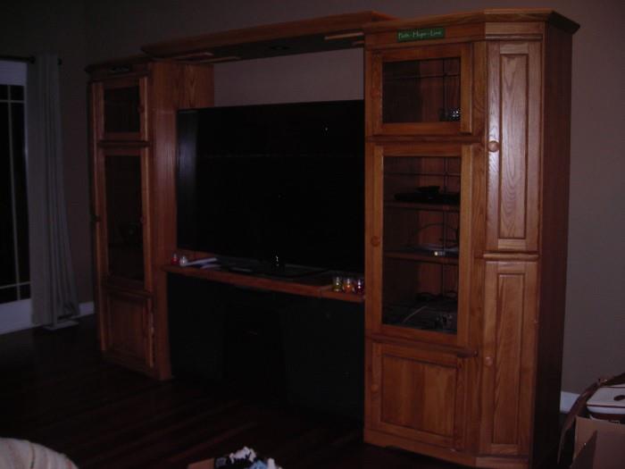 LARGE tv and cabinet