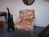 FLORAL EASY CHAIR (ONE OF A PAIR)