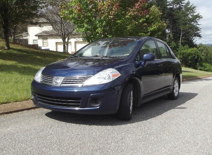 2008 Nissan Versa SL, 1.8 Liter four-cylinder engine, Automatic transmission, Cold A/C, Tilt Wheel, Cruise Control, AM/FM/CD with Blue-Tooth Sync and four speakers ( sounds great ) , Power windows, Power door locks, Keyless entry, Spacious trunk and exceptional legroom. Runs and drives great. 