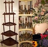 Nice Vintage Display Shelf and Small sample of the Huge Collection of Bells