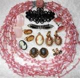 Cameos and other nice Vintage Costume Pcs