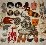 A Large Selection of Animal Pins, many Vintage and many marked