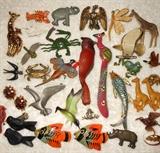 A Large Selection of Animal Pins, many Vintage and many marked