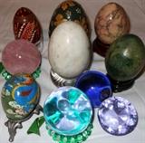 Stone Eggs and Very Nice Hand Painted Dragon Egg