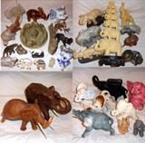 A small sample of the Giant Selection of Elephants, nice soapstone pieces and much more