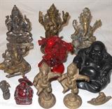 Ganesha or Ganapati Statues and Buddhas