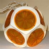 Very Cool Tangerine Mid Century Modern Hanging Lamp.