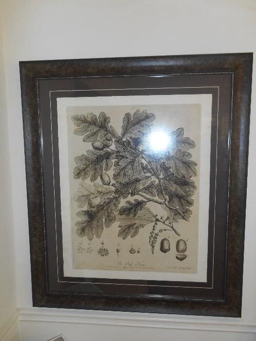 Dining Room:  A closer view of the "Oak Tree" print (41" x 35").