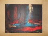 Family Room: A closer view of the artist (PASSON) signed piece of original art. It measures 35-l/2" wide x 27-l/2" tall.