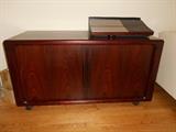 Living Room: A closer view of the HOUSE OF DENMARK credenza/stereo cabinet.