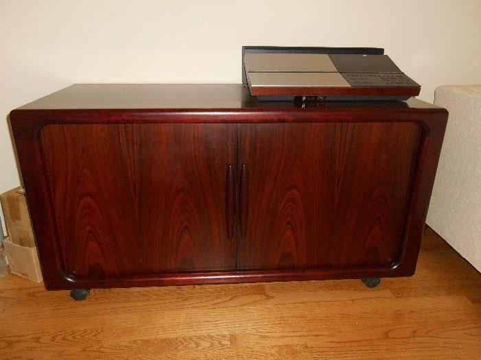 Living Room:  A closer view of the HOUSE OF DENMARK credenza/stereo cabinet.